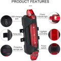 Phare avant super lumineux et à vélo arrière Light Light USB RECHARGAGE BICYLIONS PAUTLAIRES ROUGE ACCESSOIRES LED HIGHT HIGH INTENSITY